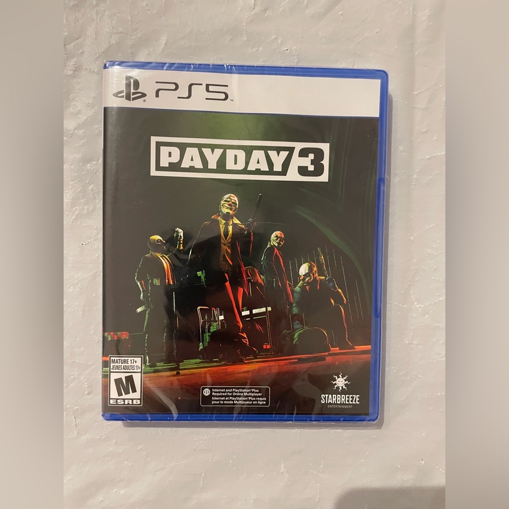 PlayStation 5 Payday 3 game Ages 17+ New Sealed